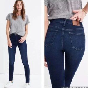 Madewell 10” High Rise Skinny Dark Wash Stretch Jeans Size 27